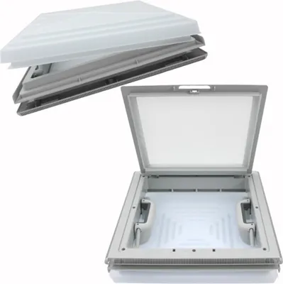 Produktbild von MPK 42 Dachluke Dachfenster Dachhaube 40 x 40 cm Wohnwagen Wohnmobil Caravan grau