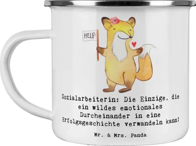 Produktbild von Mr. & Mrs. Panda reisetasse Sozialarbeiterin Erfolg - Weiß - Geschenk, handgefertigte Geschenke, Teetasse, Berufsprodukte, Beruf, Pott, Motivation, Berufsgestaltung