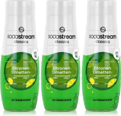 Produktbild von SodaStream Getränke-Sirup Softdrink Zitronen-Limetten Geschmack 440ml (3er Pack)