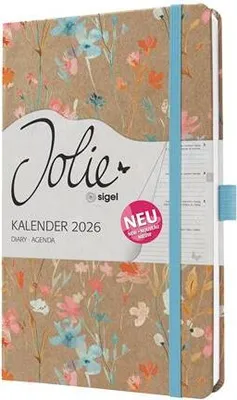 Immagine prodotto di sigel J6807 sigel Calendario a libro Jolie Pure 2026 "Serenità floreale blu"