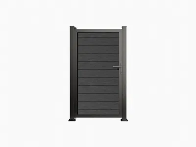Produktbild von Gartentor aus WPC - B100 x H183 cm - Anthrazit - SENZIO