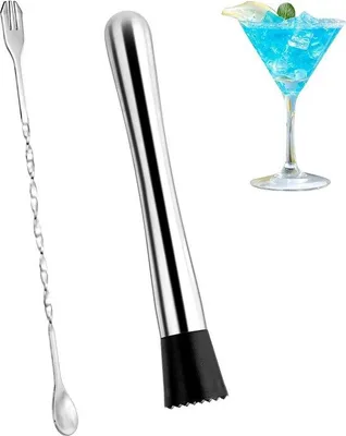 Produktbild von Mash-Stab aus Edelstahl - 2er Set - Accessoires für Bar und Cocktail.