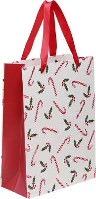Produktbild von Weihnachtliche Geschenktasche mit Henkeln und festlichem Motiv, 4 Stück