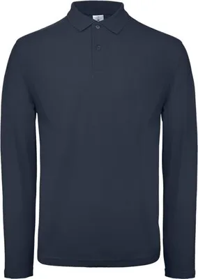 Produktbild von Herren-Poloshirt, langärmelig - B&C ID.001 LSL - navy - Größe XS