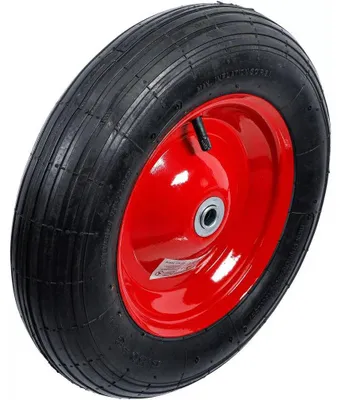 Image de Roue de Brouette 350 mm - Pneu avec Chambre à Air - Résistante et Maniable - D-Work