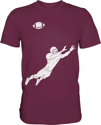 Produktbild von American Football T-Shirt – Burgundy / 3XL