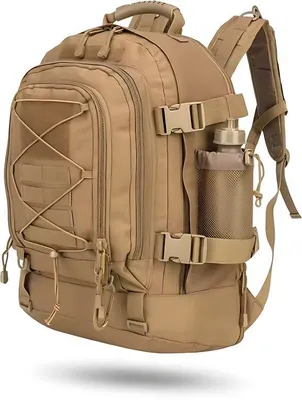 Produktbild von CarryQuest® - taktischer Rucksack - 65L Nylon mit Rückenbelüftung Beige