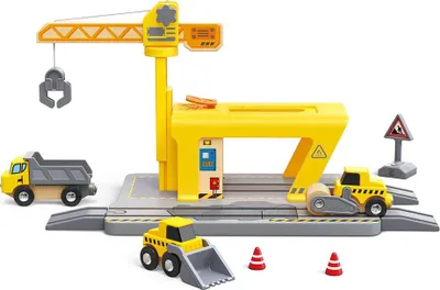 Produktbild von Hape 46.E3878, Fahrzeug- & Schienen-Set, 3 Jahr(e), Grau, Gelb