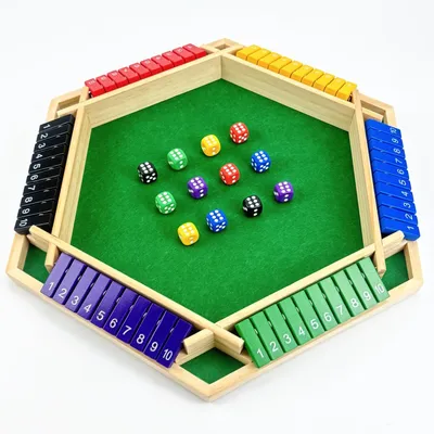 Obrázok produktu pre Hra "Shut the Box", drevená spoločenská hra pre 6 hráčov, vzdelávacia hra zameraná na matematiku