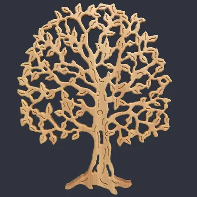 Produktbild von Holzbaum, Massivholz, 53x43x2,5 cm
