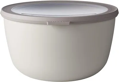 Immagine prodotto di Contenitore per alimenti - bianco - polipropilene - con coperchio in plastica - 3000 ml