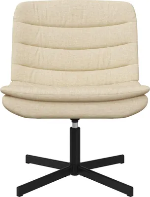 Image de vidaXL Chaise pivotante Crème 63 x 75 x 76 cm Tissu