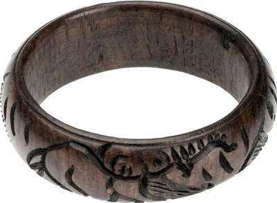 Produktbild von Straußenei Ständer Ebonyholz, ca. 6,5–9,5 cm, Afrika Deko, Armreif, Sammlerei