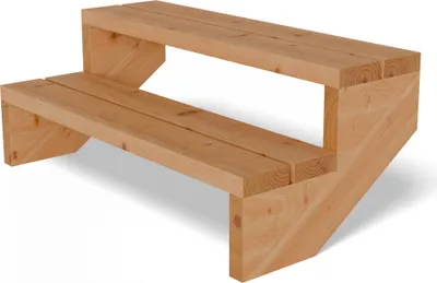 Produktbild von Terrassentreppe aus Lärche Treppe Stufen Wangentreppe Breite Größe: 2-stufig Breite: 95 cm