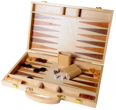 Obrázok produktu pre Backgammon 15" z dreva s drevenými vložkami