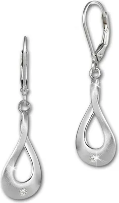 Produktbild von SilberDream Ohrhänger Damen 925 Silber Zirkonia Elegance Ohrringe SDO4284W