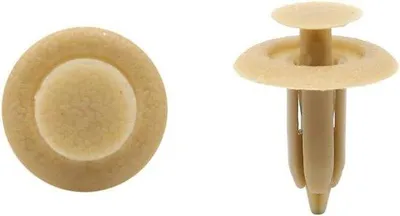 Imagen del producto de Soportes para parachoques de plástico con remaches - 100 unidades - Beige