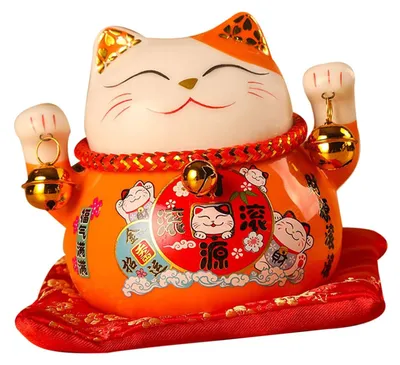 Imagen del producto de Solidchoice - Figura de gato de la suerte de cerámica china para decoración