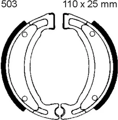 Immagine prodotto di Ganasce freno EBC con molle Y503 D.110mm