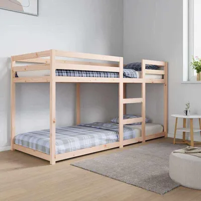 Produktbild von Holzstapelbett – Etagenbett – Kinderbett – Höhenverstellbar in 5 Stufen – 80x200 cm