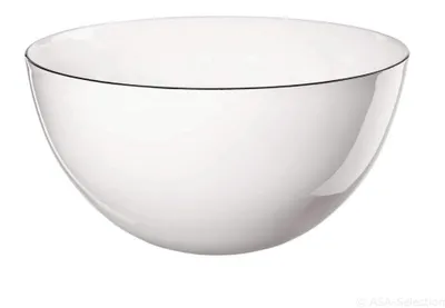 Zdjęcie produktu dla ASA Selection – Miska liniowa, czarna, średnica 21 cm – zestaw 6 sztuk
