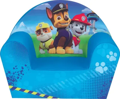 Kinder-Club-Sessel Paw Patrol, Polyester, Blau, 52x33x42 cm