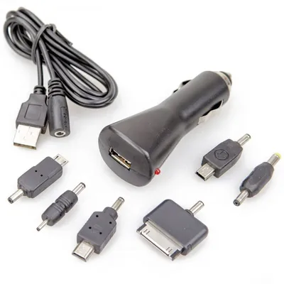 Produktbild von USB Multi Ladegerät 8-tlg. Set 12V / 24V Kfz Mini Adapter Ladeadapter