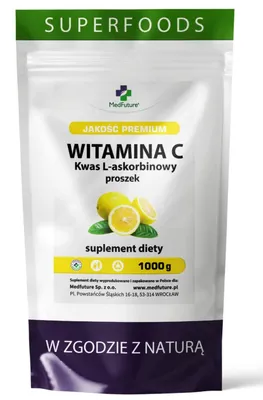 Immagine prodotto di MedFuture, polvere di vitamina C (acido L-ascorbico), 1000 g