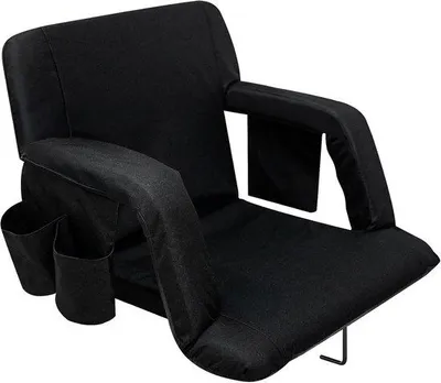 Produktbild von Tragbare Stadionstuhl mit Rückenlehne und Armlehnen - Verstellbarer Klappstuhl für Sport, Camping und Konzerte