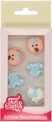 Produktbild von FunCakes Zucker Dekorationen Baby Blau Set (12 Teile)