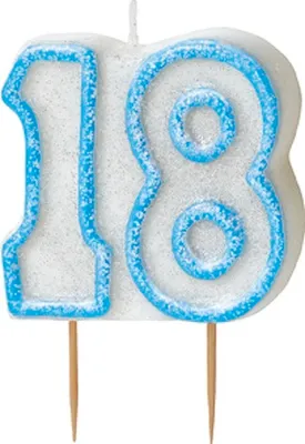 Produktbild von 18. Geburtstag | Glitzer Kerze
