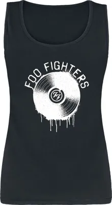 Produktbild von Foo Fighters Top Damen Record schwarz Band-Merch, Bands 100% Baumwolle L