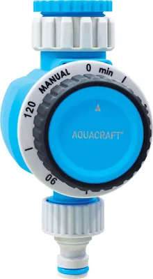 Zdjęcie produktu dla AQUACRAFT® 290070 mechaniczny zegar ogrodowy, 1 wyjście, 15–120 min, G3/4"–G1"