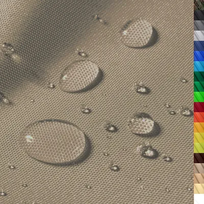 Produktbild von 1buy3 – wasserdichter Polyesterstoff “Monaco” mit 12.000mm Wassersäule für Zelte, Abdeckplanen, Bezüge, Outdoorbekleidung & Co – Meterware mit 160cm Breite – reißfest & pflegeleicht (17.2 - Graubeige)