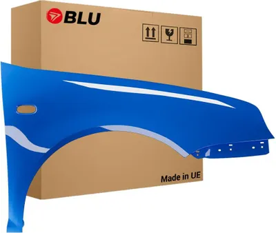 Zdjęcie produktu dla BLU Błotnik Premium pasujący do VW Volkswagen Golf IV 4 LA5C Prawy Niebieski SurfBlau | 1997-2006 | Przedni Przód | Lakierowany | Gotowy do montażu | Ocynk