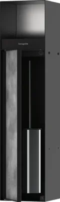 Produktbild von hansgrohe XtraStoris Rock Toilettenbürstenhalter mit Toilettenpapierhalter, Einbau, befliesbare Tür, 145x140x595mm, 56062670