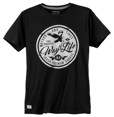 Produktbild von Redfield Übergrößen T-Shirt schwarz Vintageprint