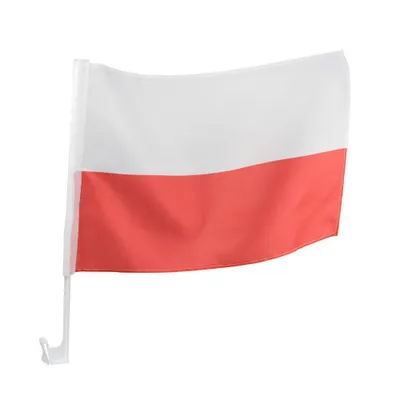 Produktbild von Flagge für Auto mit Plastikgriff, Maße: 31x45cm (Flagge), 44cm (Stiel)