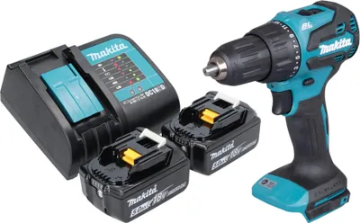 Immagine prodotto di Makita DHP 490 ST Trapano avvitatore a percussione a batteria 18 V 65 Nm Brushless + 2 batterie 5,0 Ah + caricabatterie