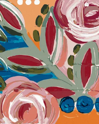 Produktbild von Zuty - Malen nach Zahlen - BUNTE BLUMEN 2 (HALEY BUSCH), 40x50 cm, mit Keilrahmen (bereits gespannt)