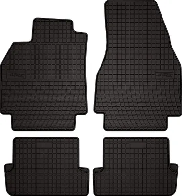 Immagine prodotto di Tappetini auto in gomma adatto per Renault Megane II (2002-2008, station wagon, Grandtour) neri, set 4 pz, con fissaggi