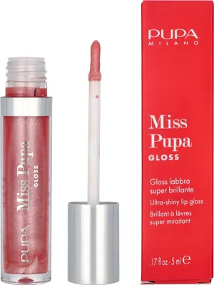 Produktbild von PUPA Milano Miss Pupa Gloss, Pink, Sweet Candy, Feuchtigkeitsspendend, Nährend, Aufpolsterung, Glättend, Volumengebend, Glanz, Hyaluronsäure, Paraben