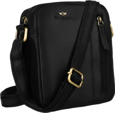 Obrázek produktu pro Peterson Dámská kožená listonoszka crossbody černá 20x17x6,5 cm
