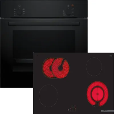 Bosch HBD211FB86, Einbau-Backofen-Set, HBF010BA1 + PKN811BA2E, Einbau-Backofen, Elektro-Kochfeld