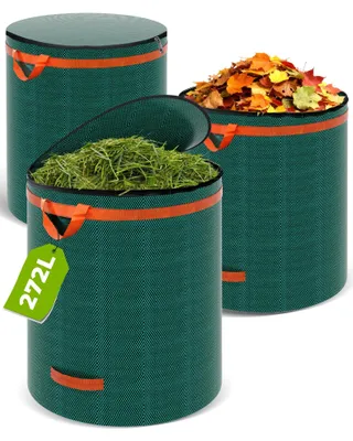 Imagen del producto de Set de 3 bolsas de residuos de jardín de 272 litros