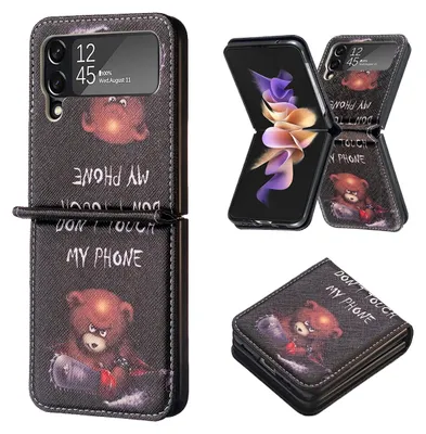 Obrázek produktu pro Pro Samsung Galaxy Z Flip4 5G Design Art Leather Motif 1 Mobile Phone Case Cover Case