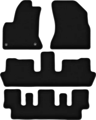 Immagine prodotto di Tappetini in velluto per Citroen C4 Picasso I (2006-2013, 7 posti) neri, set 4 pz, con fissaggi