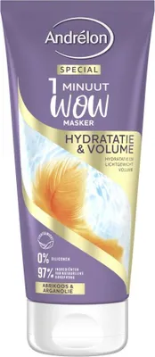 Image de Andrélon - WOW - Masque d'une minute - Hydratation et volume - 180 ml - 1 pièce