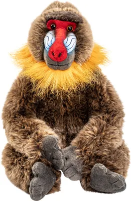 Produktbild von Uni-Toys - Mandrill mit Klettverschluss an den Händen - 29 cm (Höhe) - Plüsch-Affe - Plüschtier, Kuscheltier