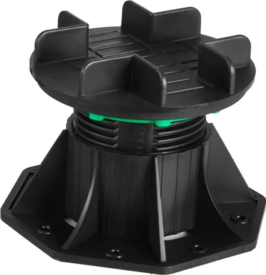 Image de SucceBuy Palier à hauteur réglable de 90 à 118 mm, 8 pièces, capacité de charge 997,90 kg, pavés de socle en plastique, paliers pour dalles et poutres pour bois, béton et métal